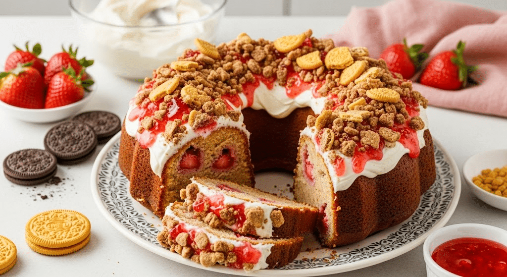 How to Make a Delicious Strawberry Crunch Pound Cake Recipe